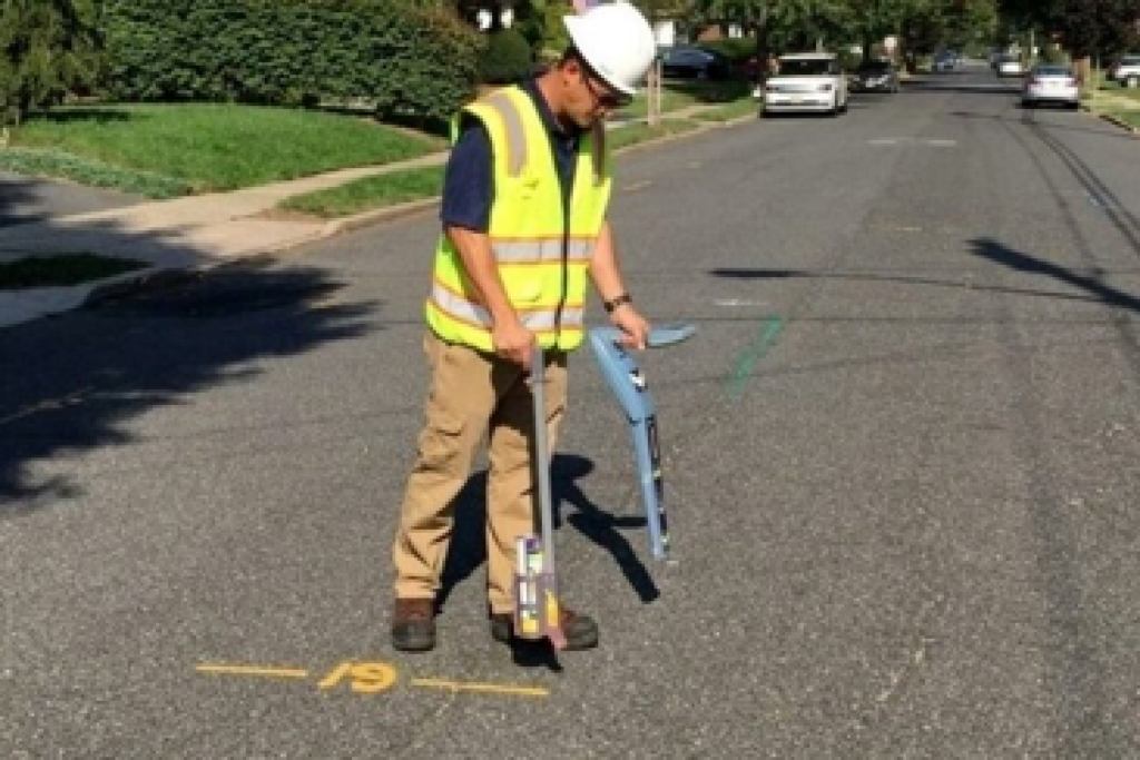 Utility Location Scan Below Road